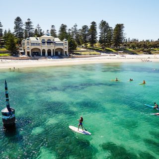Aerial view of Cottesloe Beach, Copyright TWA-web